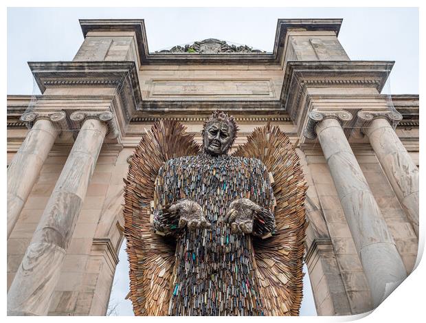 Knife Angel in front of the Grand Entrance Print by Jason Wells