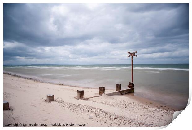 Zen Calm Long Exposure Findhorn Beach North East Coast Scotland Print by Iain Gordon