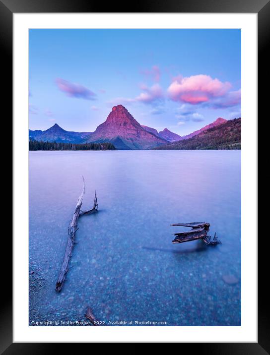 Two Medicine Lake, Glacier National Park, Montana Framed Mounted Print by Justin Foulkes