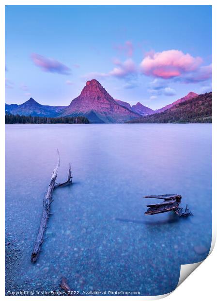 Two Medicine Lake, Glacier National Park, Montana Print by Justin Foulkes