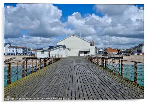 Bognor Regis From the Pier Acrylic by Diana Mower