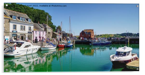 Padstow North Cornwall Acrylic by Peter F Hunt