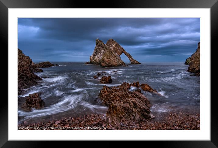 Bow Fiddle Rock at Portknockie Framed Mounted Print by George Robertson