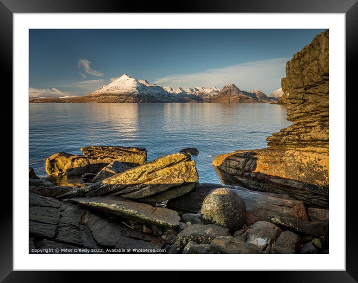Cuillin Hills from Elgol, Isle of Skye Framed Mounted Print by Peter O'Reilly