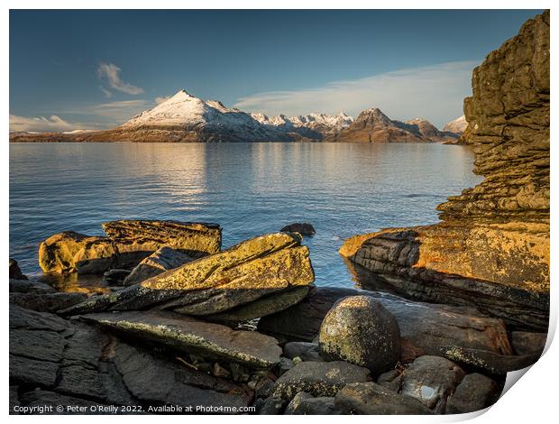 Cuillin Hills from Elgol, Isle of Skye Print by Peter O'Reilly