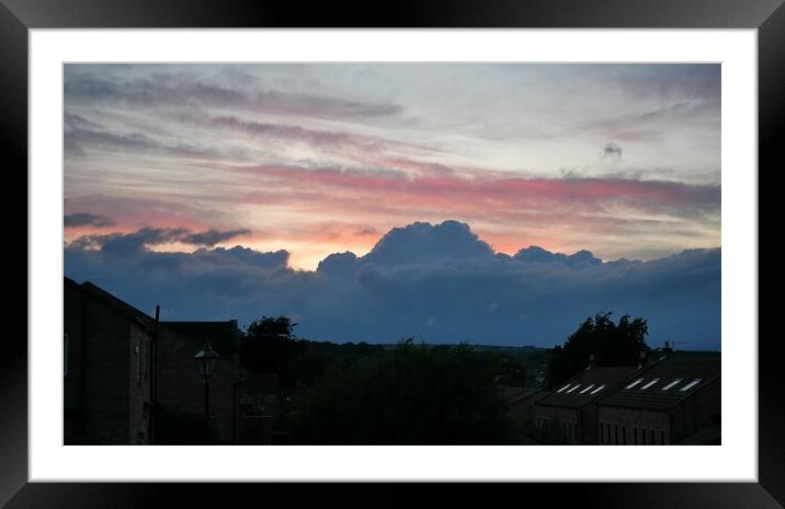 Sunset clouds Framed Mounted Print by Roy Hinchliffe