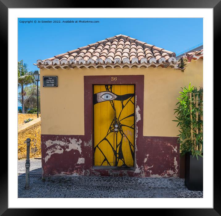 Street Art Funchal, Madeira Framed Mounted Print by Jo Sowden