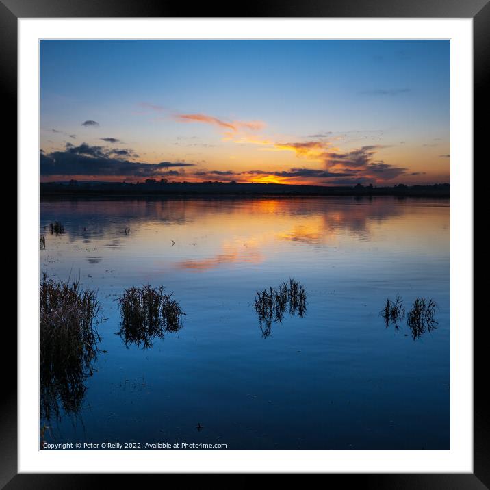 Spey Estuary Sunset Framed Mounted Print by Peter O'Reilly