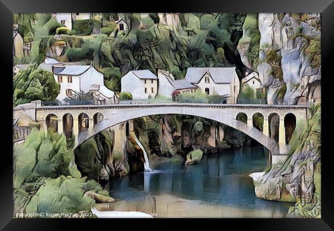 Serenity in Saint-Chely-du-Tarn Framed Print by Roger Mechan