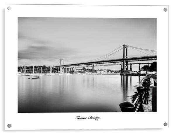 Tamar Bridge, Saltash, Cornwall,  Acrylic by Maggie McCall