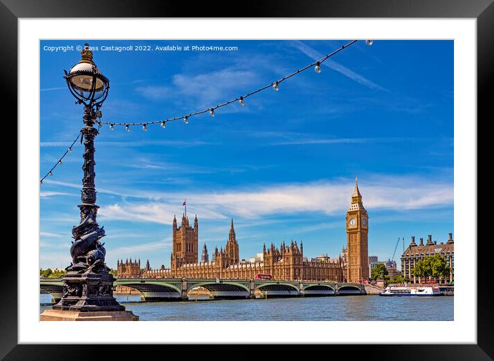The Houses of Parliament - Summer in the City Framed Mounted Print by Cass Castagnoli