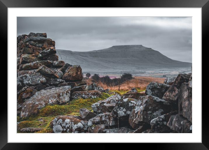 Ingleborough from Ribblehead Framed Mounted Print by Jim Day