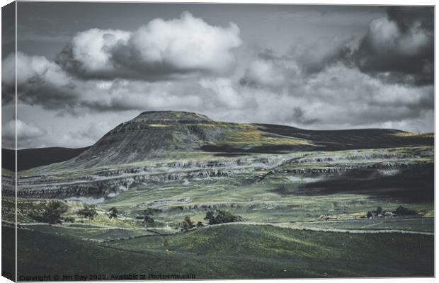 Ingleborough from Kingsdale Canvas Print by Jim Day