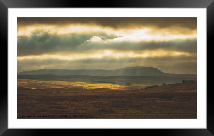 Penyghent from RIbblehead Viaduct Framed Mounted Print by Jim Day