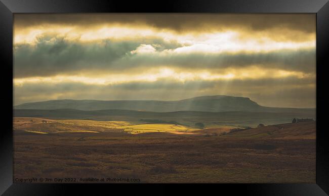 Penyghent from RIbblehead Viaduct Framed Print by Jim Day