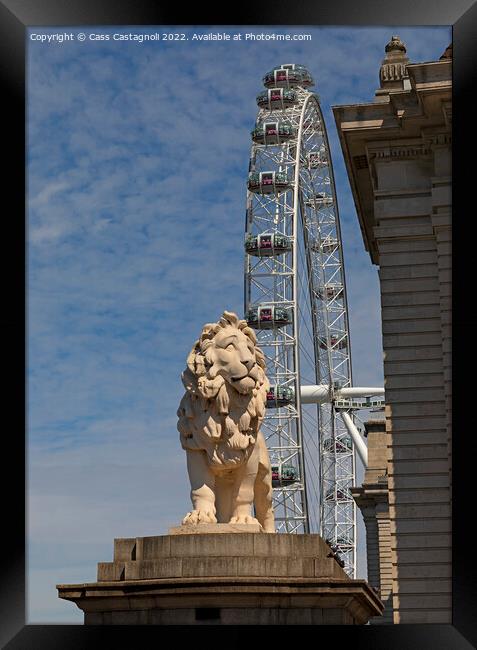 The Southbank Lion Framed Print by Cass Castagnoli