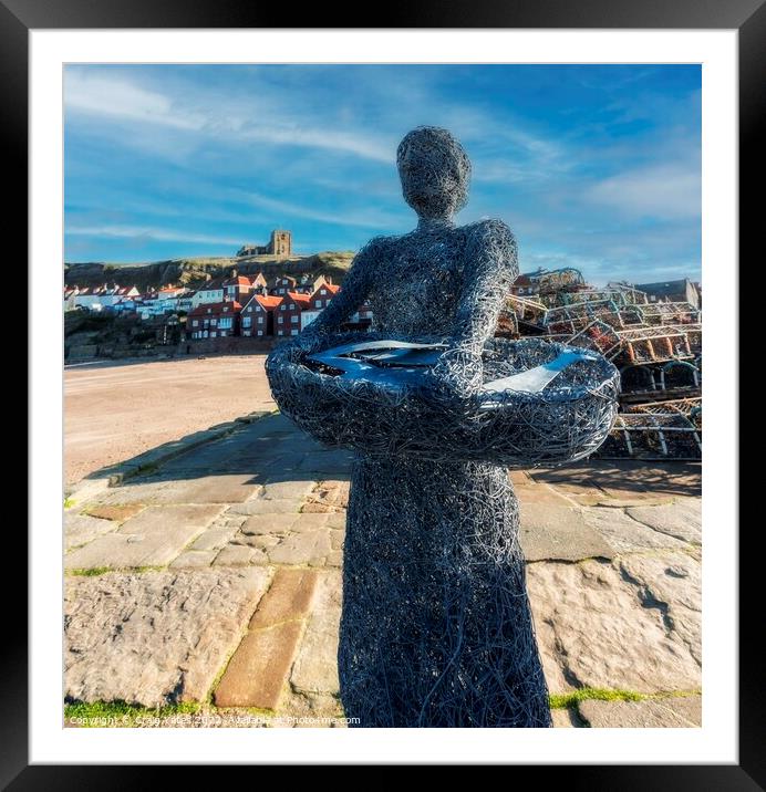 Whitby Fisher wife Statue Framed Mounted Print by Craig Yates