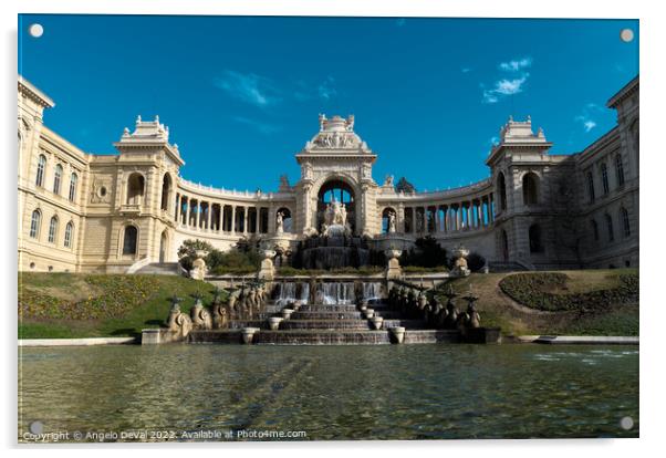 Palais Longchamp on a sunny day Acrylic by Angelo DeVal