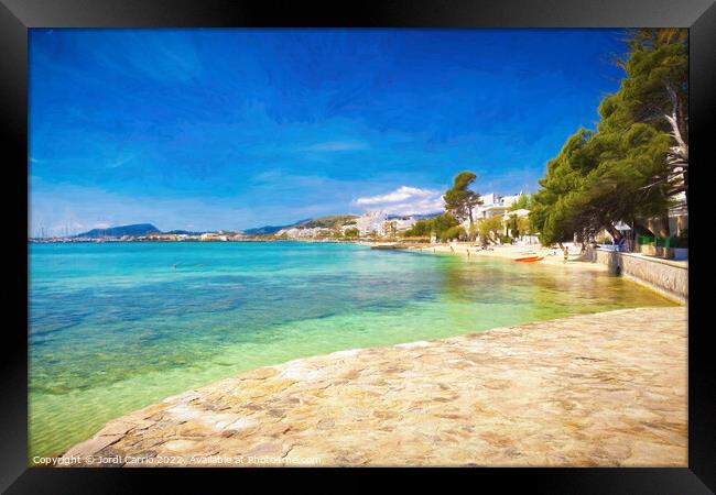 Albercutx Beach, Pollensa - CR2204-7403-ABS Framed Print by Jordi Carrio