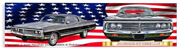 1972 Chrysler New Yorker 7.2 Ltr (Digital Image) Acrylic by Kevin Maughan