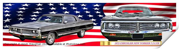 1972 Chrysler New Yorker 7.2 Ltr (Digital Image) Print by Kevin Maughan