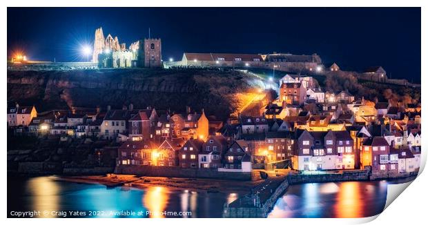 Whitby By Night. Print by Craig Yates