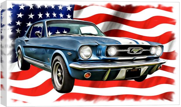American Muscle in Digital Art Canvas Print by Kevin Maughan