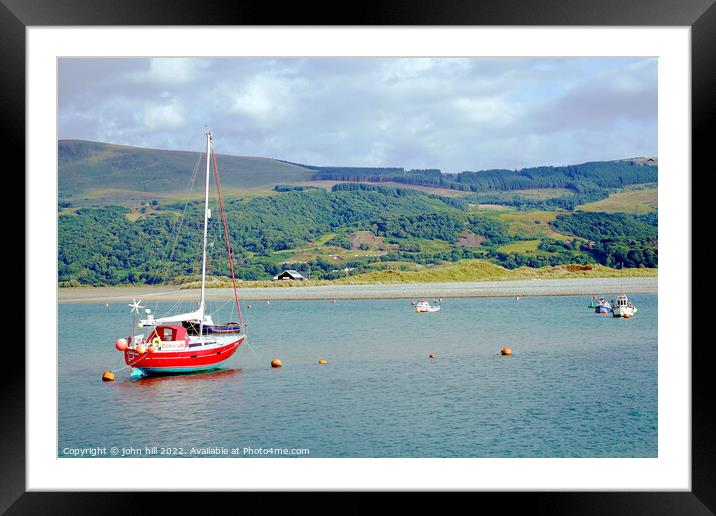 River Mawddach estuary at Barmouth Wales. Framed Mounted Print by john hill