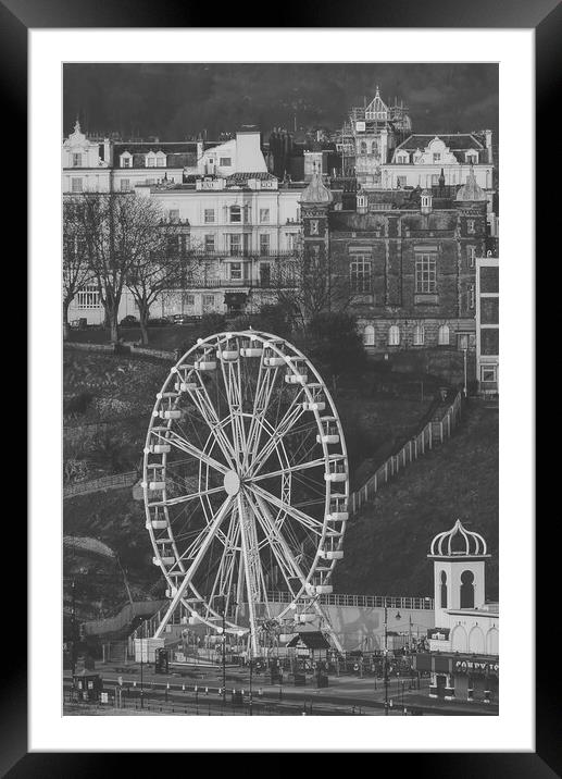 Scarborough Monochrome Portrait  Framed Mounted Print by Alison Chambers