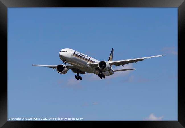 Singapore Airlines Boeing 777 Framed Print by David Pyatt