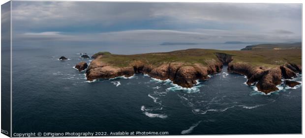 Erris Head Panorama Canvas Print by DiFigiano Photography