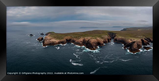 Erris Head Panorama Framed Print by DiFigiano Photography