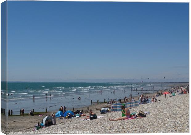 East Wittering Beach in Summer. Canvas Print by Mark Ward
