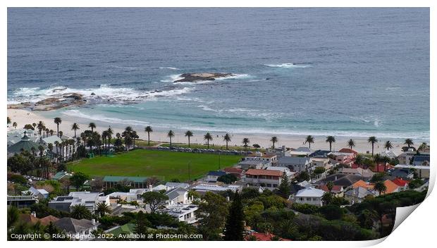 Landscape, Clifton beach on Atlantic seaboard, South Africa Print by Rika Hodgson
