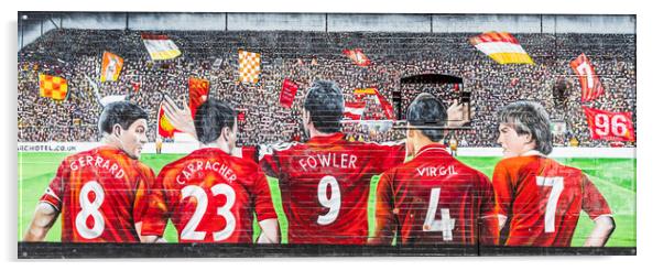 Liverpool FC mural past and present legends Acrylic by Jason Wells