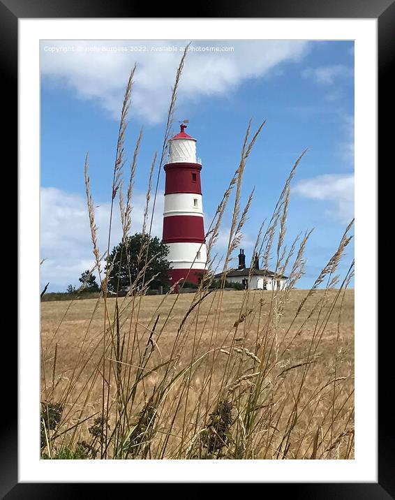 Historic Happisburgh Lighthouse: East Anglia's Bea Framed Mounted Print by Holly Burgess