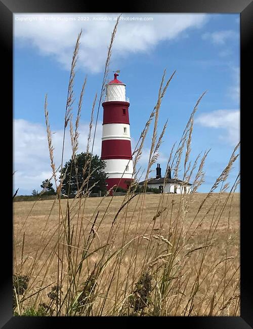 Historic Happisburgh Lighthouse: East Anglia's Bea Framed Print by Holly Burgess