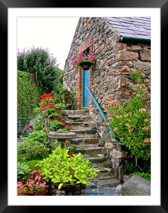 Irish stone cottage Framed Mounted Print by Stephanie Moore