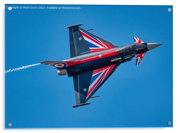 RAF Display Typhoon Fighter Jet Acrylic by Mark Dunn