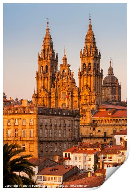 The Cathedral of Santiago De Compostela, Galicia, Spain. Print by Justin Foulkes