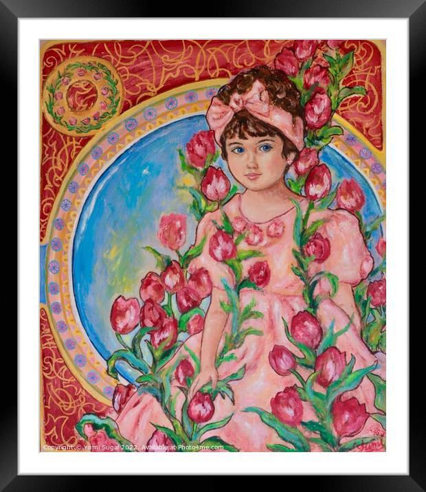 Yumi Sugai. Tulip fairy. Framed Mounted Print by Yumi Sugai