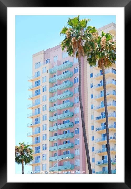 Pastel tones at Long Beach, Los Angeles Framed Mounted Print by Lensw0rld 