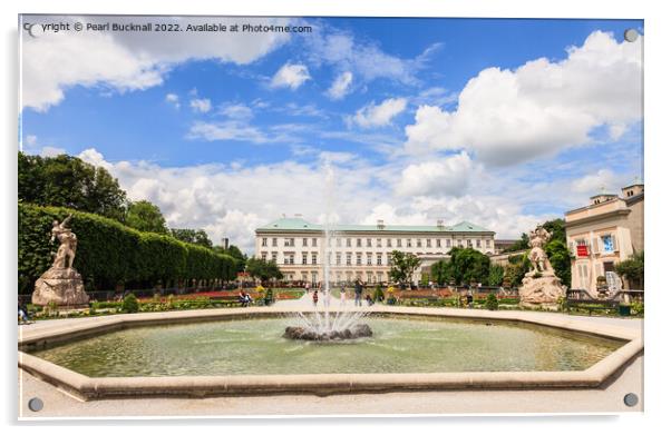 Mirabell Palace Gardens Salzburg Austria Acrylic by Pearl Bucknall