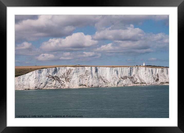 White Cliffs of Dover Framed Mounted Print by Sally Wallis