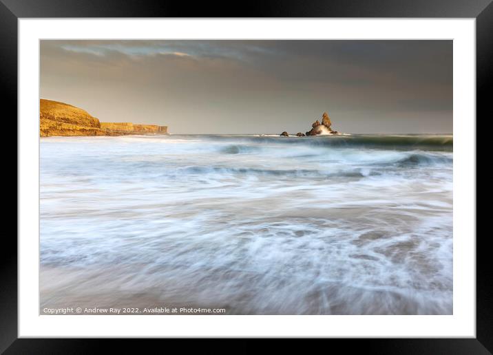 Evening at Broad Haven  Framed Mounted Print by Andrew Ray