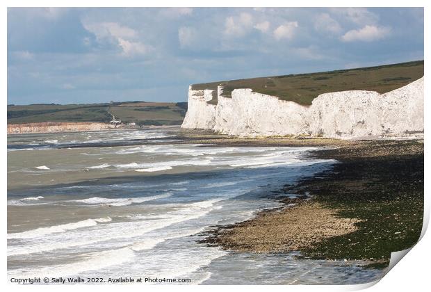 Burling Gap Cliffs Print by Sally Wallis