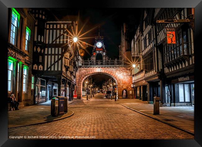 A Quiet Night In Chester Framed Print by Richard Stoker