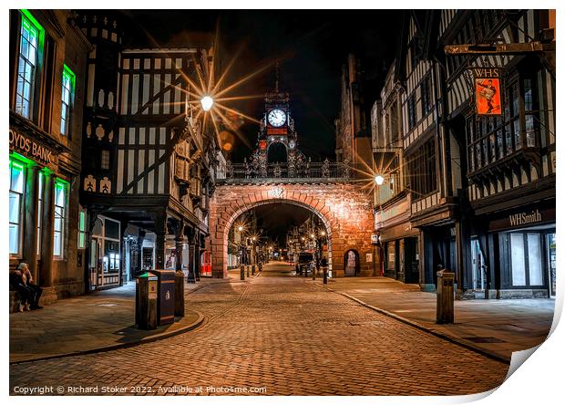 A Quiet Night In Chester Print by Richard Stoker