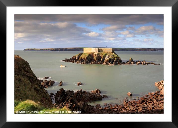 Thorn Island Fort  Framed Mounted Print by Andrew Ray