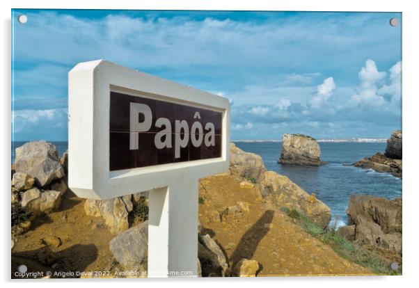 Papoa Sign and View in Peniche Acrylic by Angelo DeVal